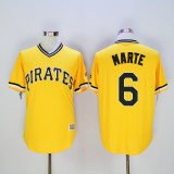 Pittsburgh Pirates 6 Starling Marte Baseball Jersey Yellow Fans version