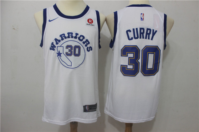 Nike Golden State Warrior 30 Stephen Curry Basketball Jersey White Fan Edition