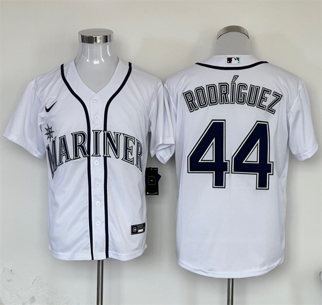 Nike Seattle Mariners 44 Julio Rodriguez Baseball Jersey White