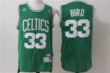 Boston Celtics 33 Larry Bird Basketball Jersey Green