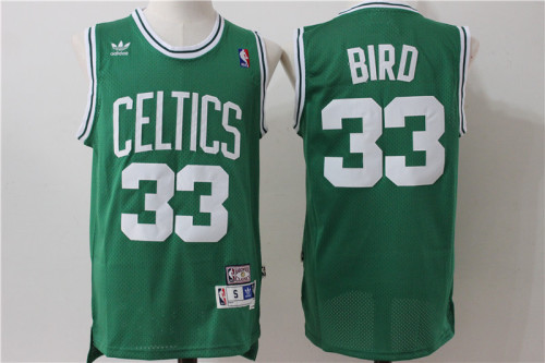 Boston Celtics 33 Larry Bird Basketball Jersey Green