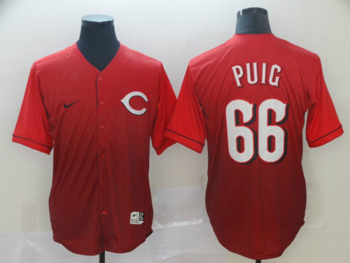 Nike Cincinnati Reds 66 Yasiel Puig Baseball Jersey Red Drift