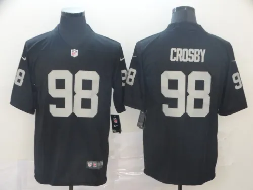 Oakland Raiders 98 Sidney Crosby Football Jersey Legend Black