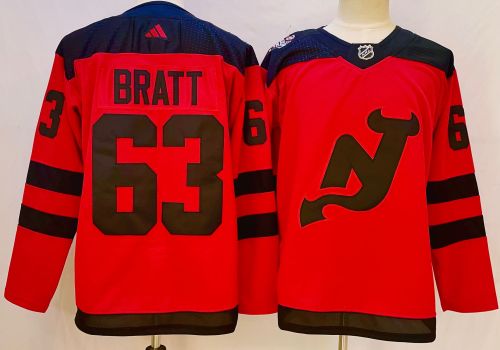 Adidas New Jersey Devils 63 Jesper Bratt Ice Hockey Jersey