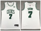 Nike Boston Celtics 7 Jaylen Brown Basketball Jersey White
