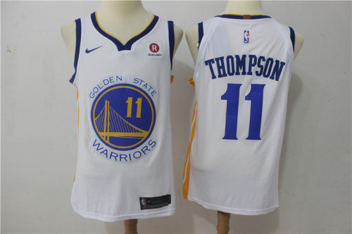 Nike Golden State Warrior 11 klay Thompson Basketball Jersey White Player Edition