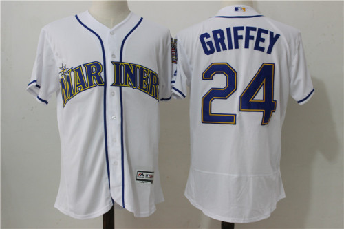 Seattle Mariners 24 Ken Griffey Flexbase Baseball Jersey White