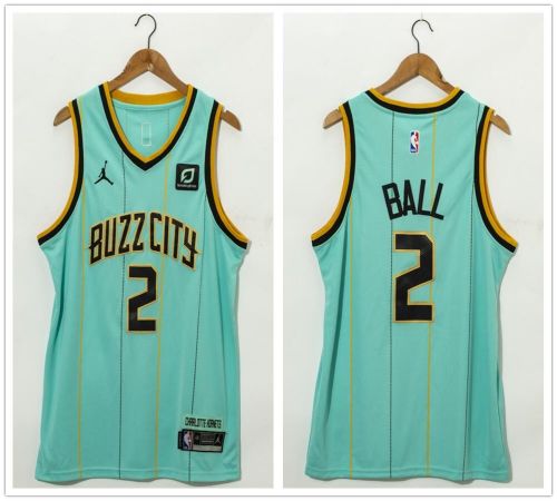Nike New Orleans Hornets 2 Lamelo Ball Basketball Jersey Green City Edition