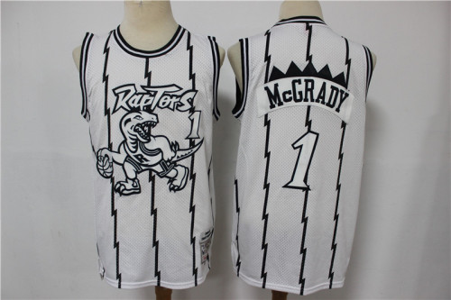 Toronto Raptors 1 Tracy McGrady Basketball Jersey White Retro Dragon Limited Edition