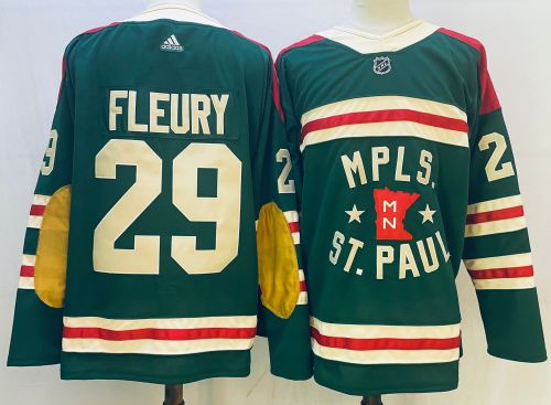 Adidas Minnesota Wild 29 Marc-Andre Fleury Ice Hockey Jersey Green