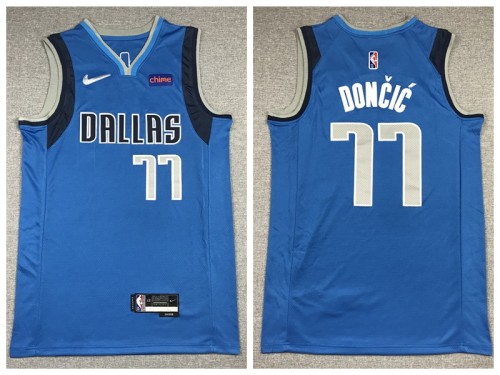 Nike Dallas Mavericks 77 Luka Doncic Basketball Jersey Blue