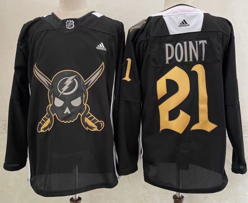 Adidas Tampa Bay Lightning 21 BRAYDEN POINT Ice Hockey Jersey Black