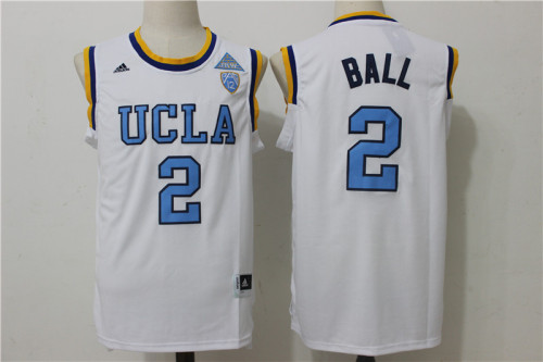 2017 Branch bear UCLA Bruins 2 Lonzo Ball College Basketball Jersey White