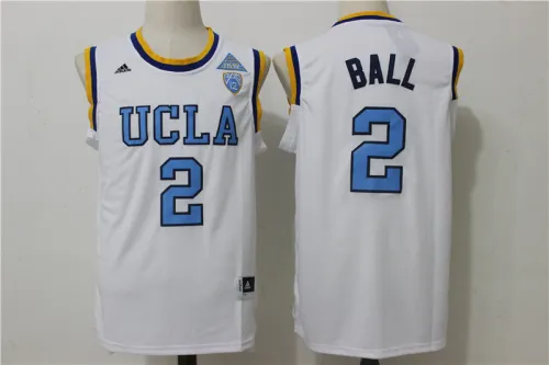 2017 Branch bear UCLA Bruins 2 Lonzo Ball College Basketball Jersey White