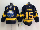 Adidas Classic Buffalo Sabres 15 Jack Eichel Ice Hockey Jersey Navy Blue