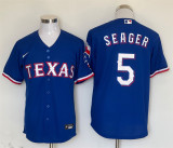 Nike Texas Rangers 5 Corey Seager Baseball Jersey Blue