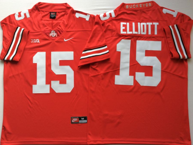 New Ohio State Buckeyes 15 Ezekiel Elliott Limited College Football Jersey Red