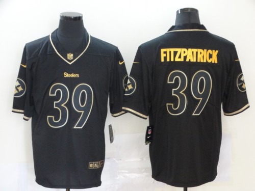 Pittsburgh Steelers 39 Minkah Fitzpatrick Football Jersey Legend Black gold Retro