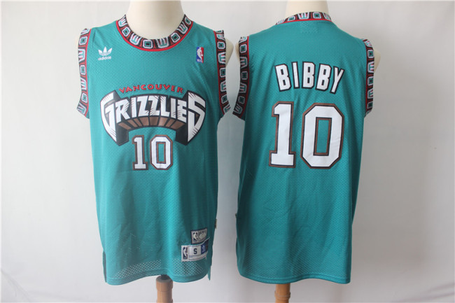 Memphis Grizzlies 10 Mike Bibby Basketball Jersey Blue Retro