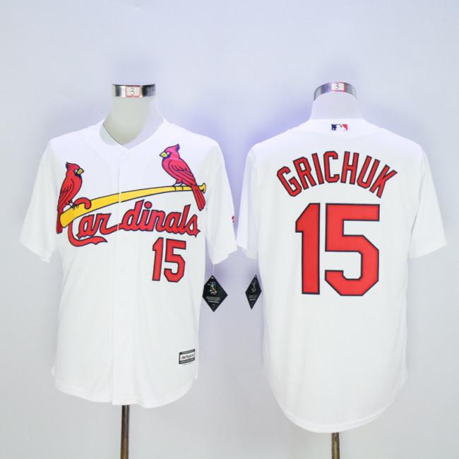 St.Louis Cardinals 15 Randal Grichuk Baseball Jersey White Fans version