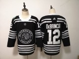 Adidas Classic Chicago Blackhawks 12 Alex DeBrincat Ice Hockey Jersey Black