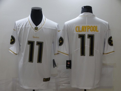Pittsburgh Steelers 11 Chase Claypool Football Jersey Legend Salute the White