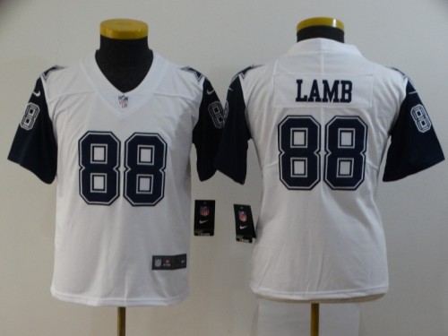 Youth Dallas Cowboys 88 CeeDee Lamb Football Jersey Legend White