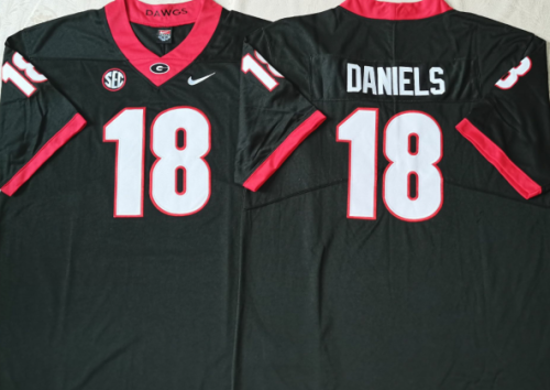 GEORGIA bulldogs 18 JT Daniels Limited College Football Jersey Black