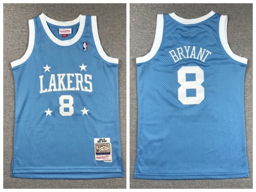 Youth Los Angeles Lakers 8 Kobe Bryant Basketball Jersey Four star blue