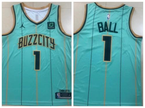 Jordan New Orleans Hornets 1 Lamelo Ball Basketball Jersey Green Edition