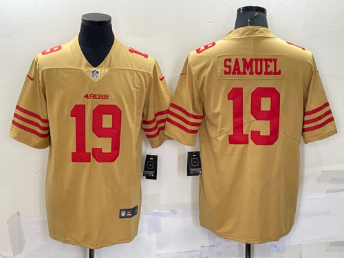 San Francisco 49ers 19 Deebo Samuel Football Jersey Legend Beige