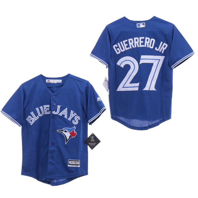 Youth Toronto Blue Jays 27 Vladimir Guerrero Jr. Baseball Jersey Blue