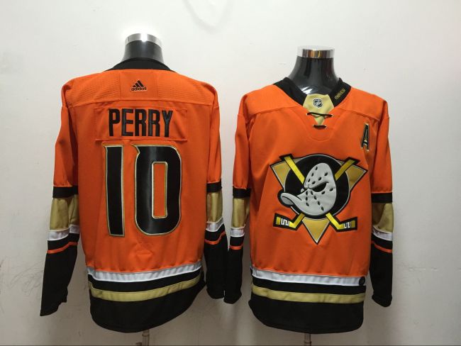 Adidas Classic Anaheim Ducks 10 Corey Perry Ice Hockey Jersey Orange
