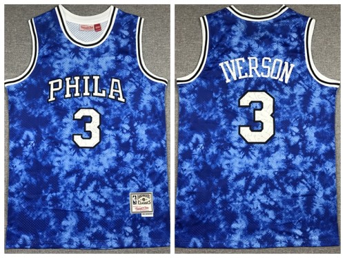 Philadelphia 76ers 3 Allen Iverson Basketball Jersey Constellation version