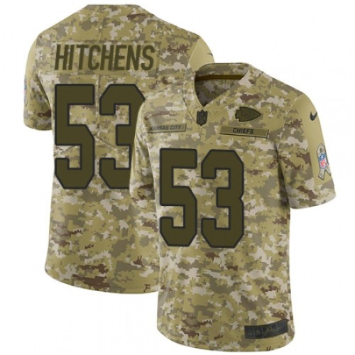 Kansas City Chiefs 53 Anthony Hitchens Football Jersey Legend Camo