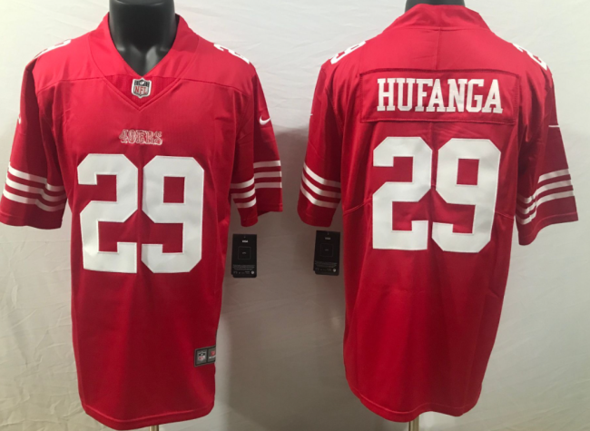 San Francisco 49ers 29 Talanoa Hufanga Football Jersey Legend Red