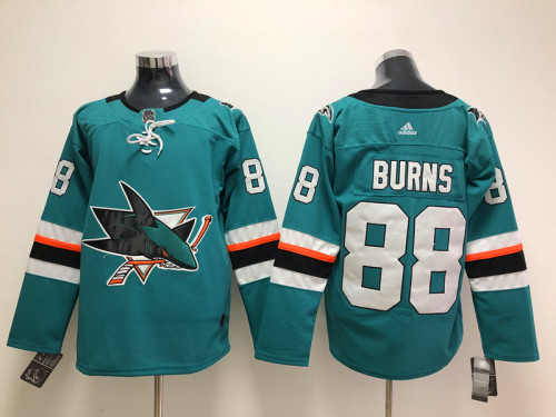 Adidas Classic San Jose Sharks 88 Brent Burns Ice Hockey Jersey Green