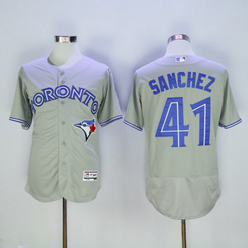 Toronto Blue Jays 41 Aaron Sanchez Flexbase Baseball Jersey Gray
