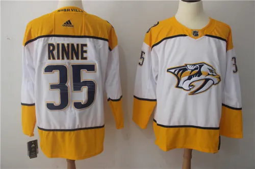 Adidas Classic Nashville Predators 35 Pekka Rinne Ice Hockey Jersey White Yellow