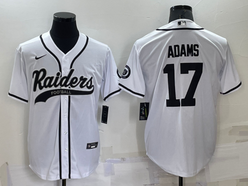 Oakland Raiders 17 Davante Adams Baseball Jersey White