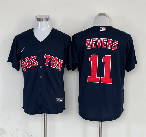 Nike Boston Red Sox 11 Rafael Devers Baseball Jersey Navy Blue