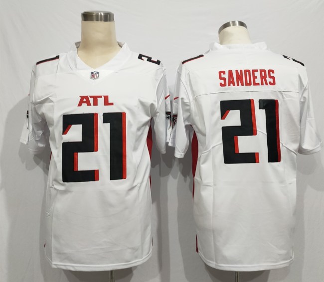 Atlanta Falcons 21 Deion Sanders Football Jersey Legend White
