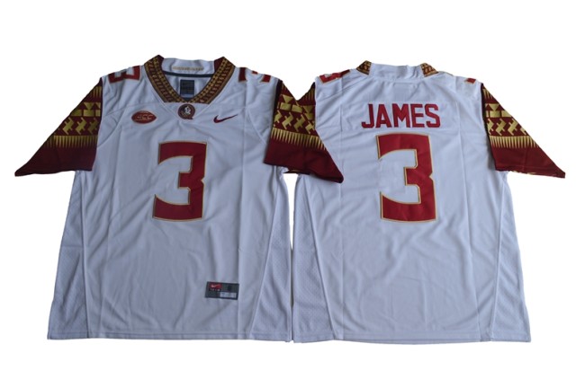 New Florida State Seminoles 3 Derwin James College Limited Football Jersey White