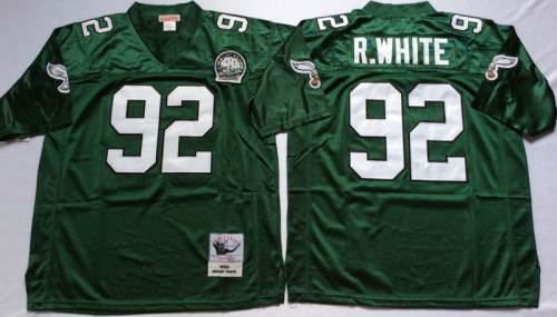 Philadelphia Eagles 92 Reggie White Football Jersey Green Retro