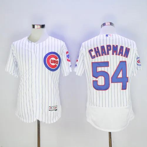 Chicago Cubs 54 Aroldis Chapman Flexbase Baseball Jersey White
