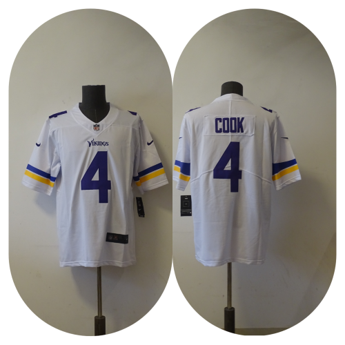Minnesota Vikings 4 When Cook Football Jersey Legend White