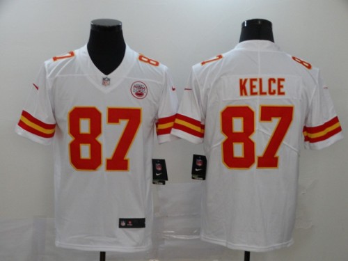 Kansas City Chiefs 87 Travis Kelce Football Jersey Legend White