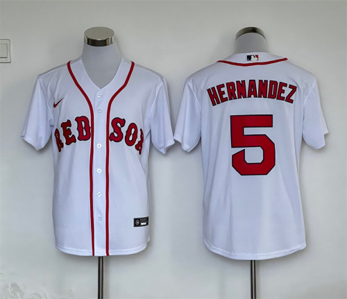 Nike Boston Red Sox 5 Enrique Hernandez Baseball Jersey White