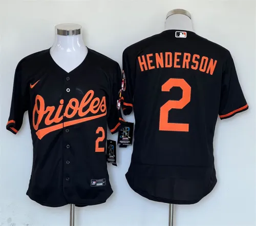 Nike Baltimore Orioles 2 Gunnar Henderson Flexbase Baseball Jersey Black