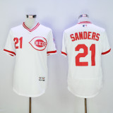 Cincinnati Reds 21 Deion Sanders Flexbase Baseball Jersey White